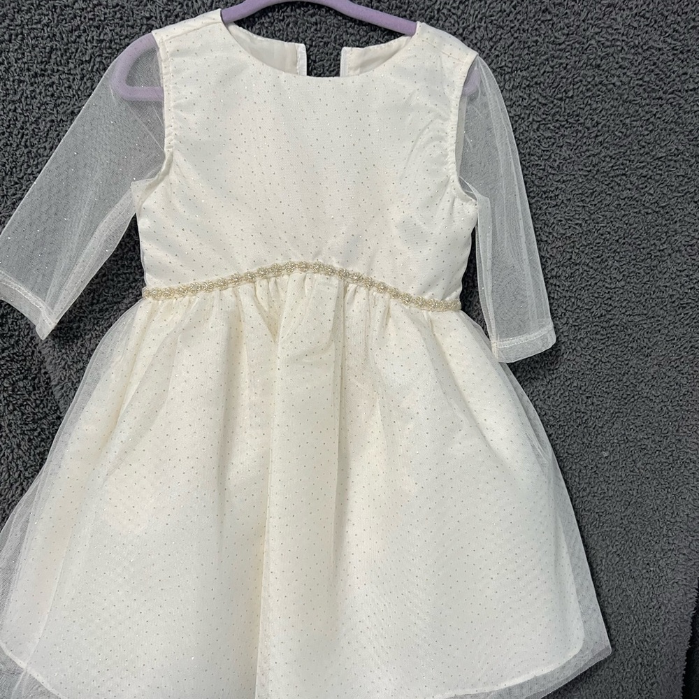 Kids ivory and gold dress